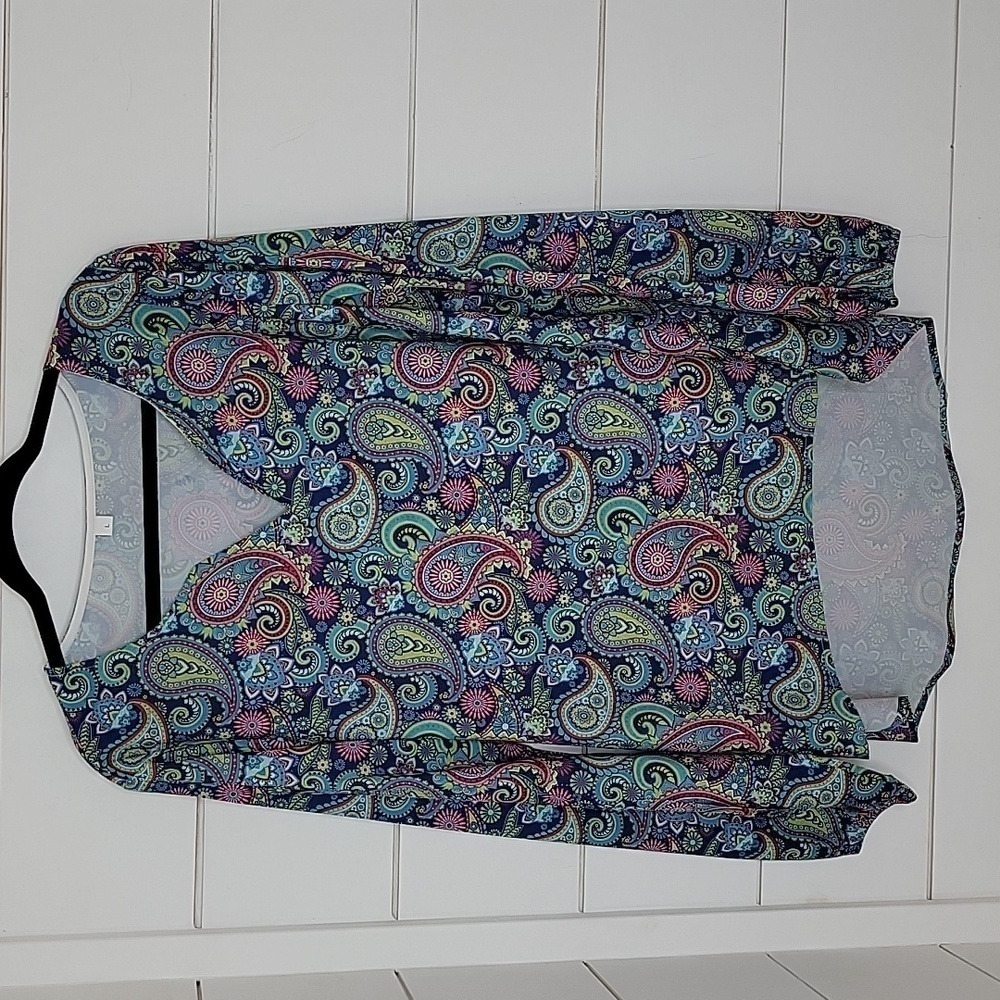 NWOT Boutique large paisley bohemian high low top